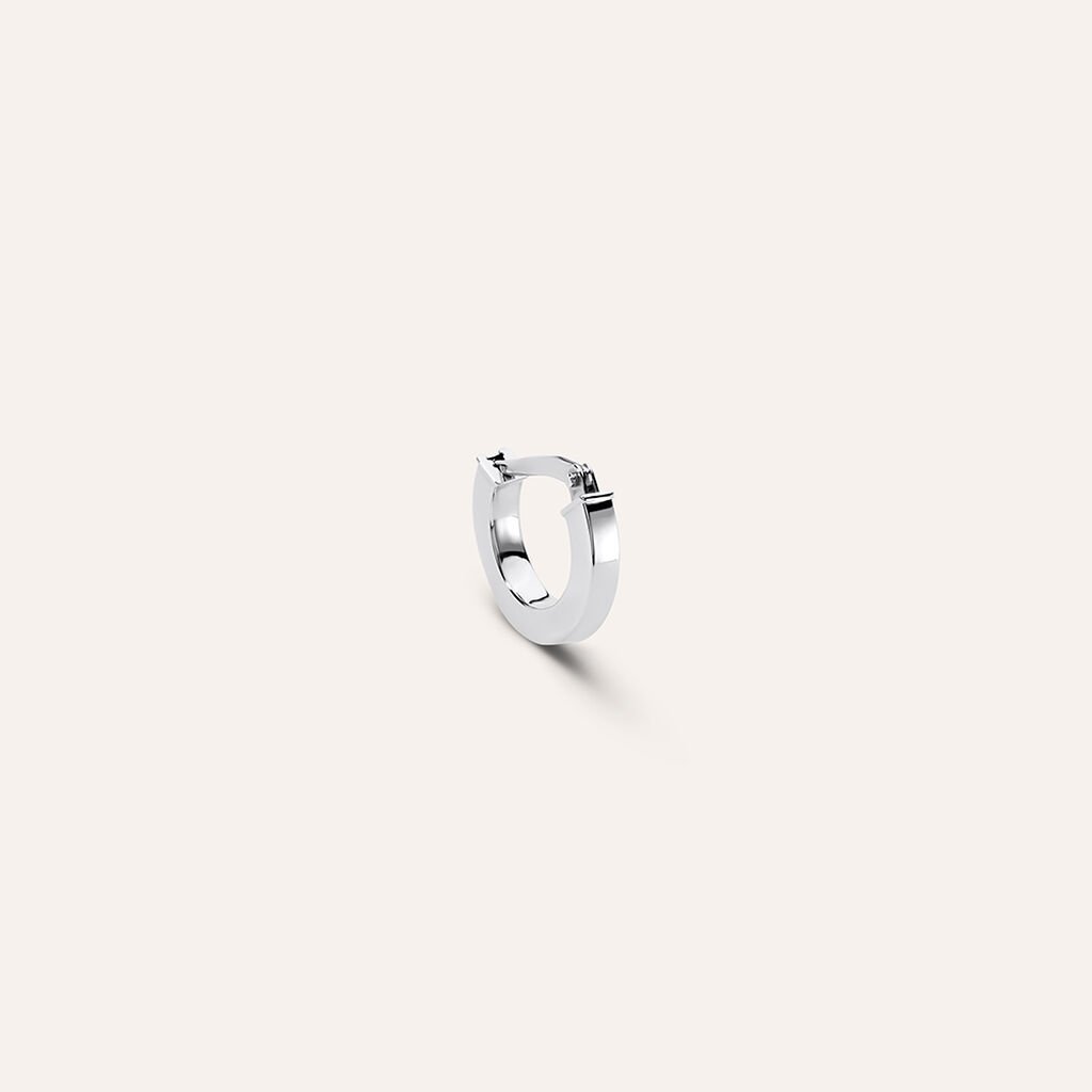 Mono Orecchino A Cerchio Toujours Oro Bianco - Mono Orecchino Unisex | Stroili