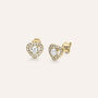 Orecchini Lobo Golden Dream Placcato Oro Giallo Cubic Zirconia