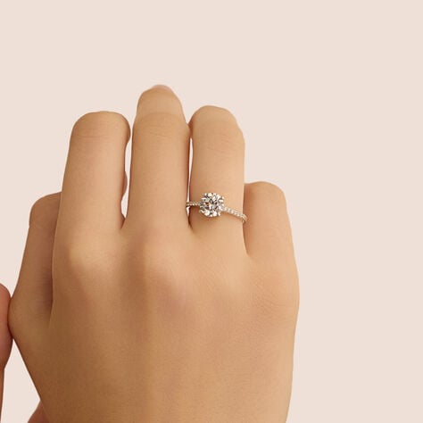 Anello Solitario Claire Oro Bianco Cubic Zirconia - Anelli con Pietre Donna | Stroili