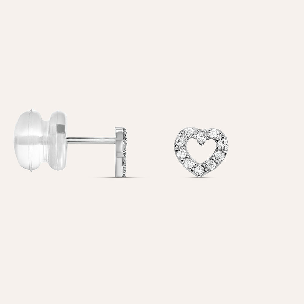 Orecchini Lobo Claire Oro Bianco Cubic Zirconia - Orecchini a Lobo Donna | Stroili