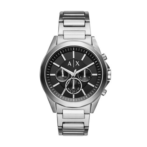 Armani Exchange orologio 3h in acciaio con quadrante nero - Orologi Uomo | Stroili