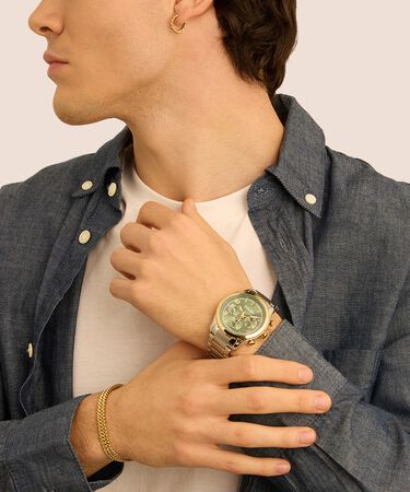Bracciale Catena Man Code Acciaio Dorato