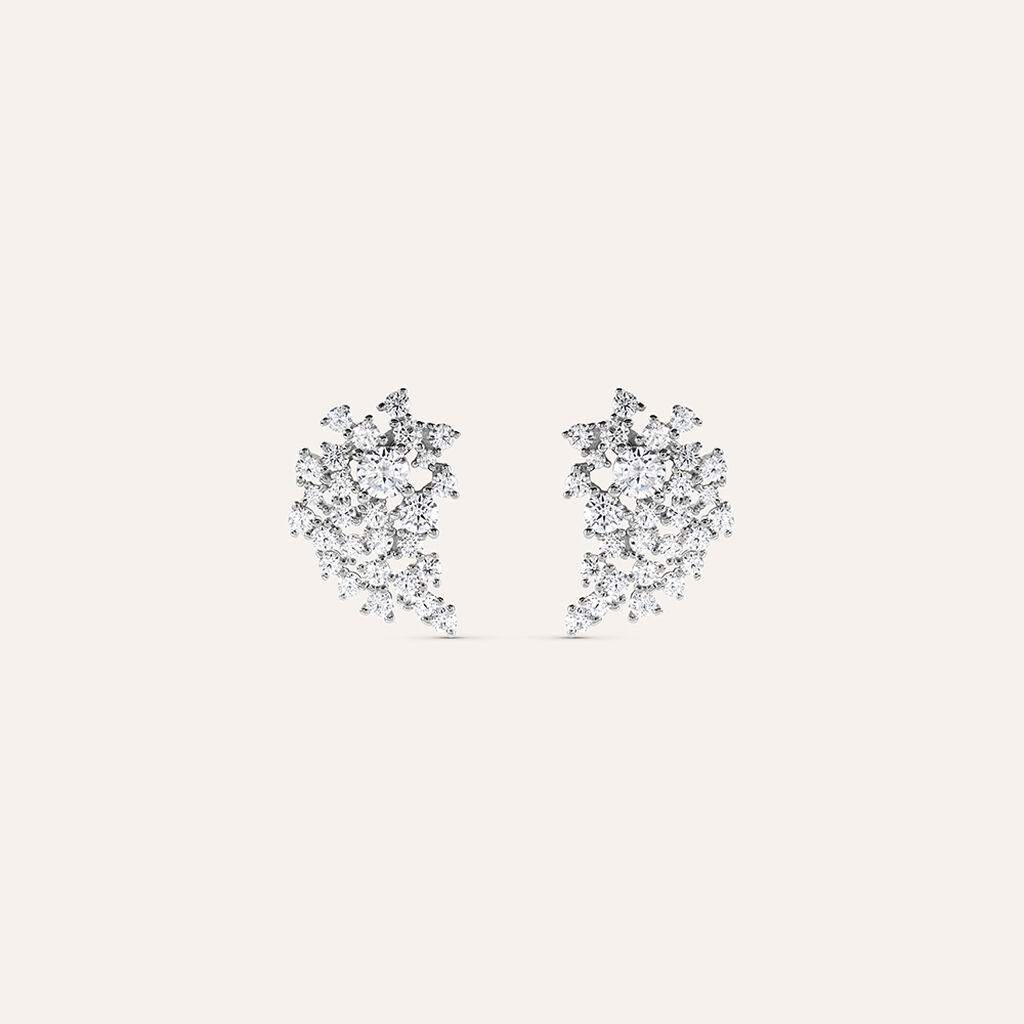 Orecchini Lobo Climber Red Carpet Argento Rodiato Cubic Zirconia