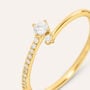 Anello Semi-eternity Silver Glow Argento Dorato Cubic Zirconia