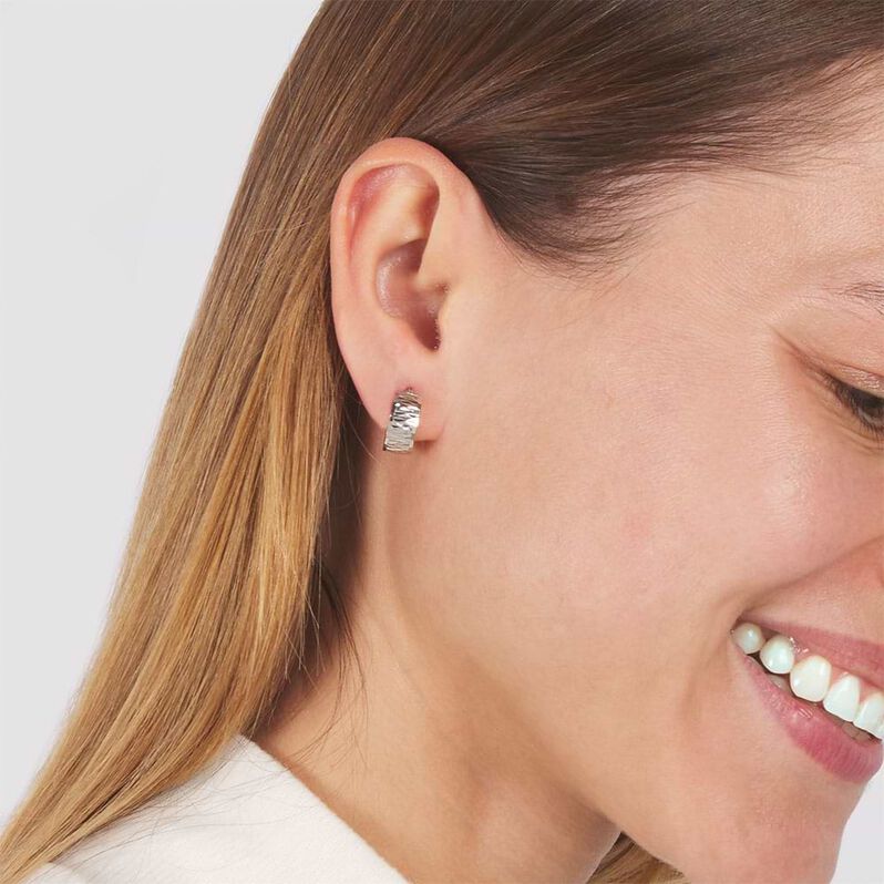 Orecchini A Cerchio Golden Lover Oro Bianco - Orecchini a Cerchio Donna | Stroili