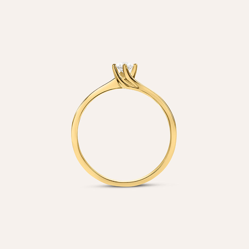 Anello Solitario Valentino Firmamenti Oro Giallo Diamante - Anelli con Pietre Donna | Stroili