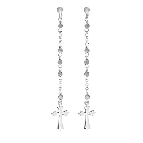 Orecchini rosario in argento rodiato - Orecchini Pendenti Donna | Stroili