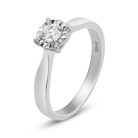 Anello Solitario Diamotion Oro Bianco Diamante - Anelli con Pietre Donna | Stroili