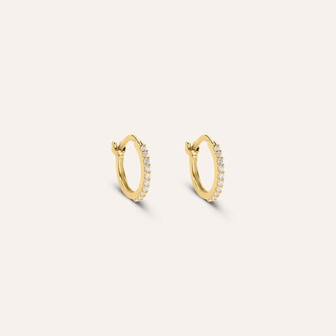 Orecchini A Cerchio Toujours Oro Giallo Cubic Zirconia - Orecchini a Cerchio Donna | Stroili