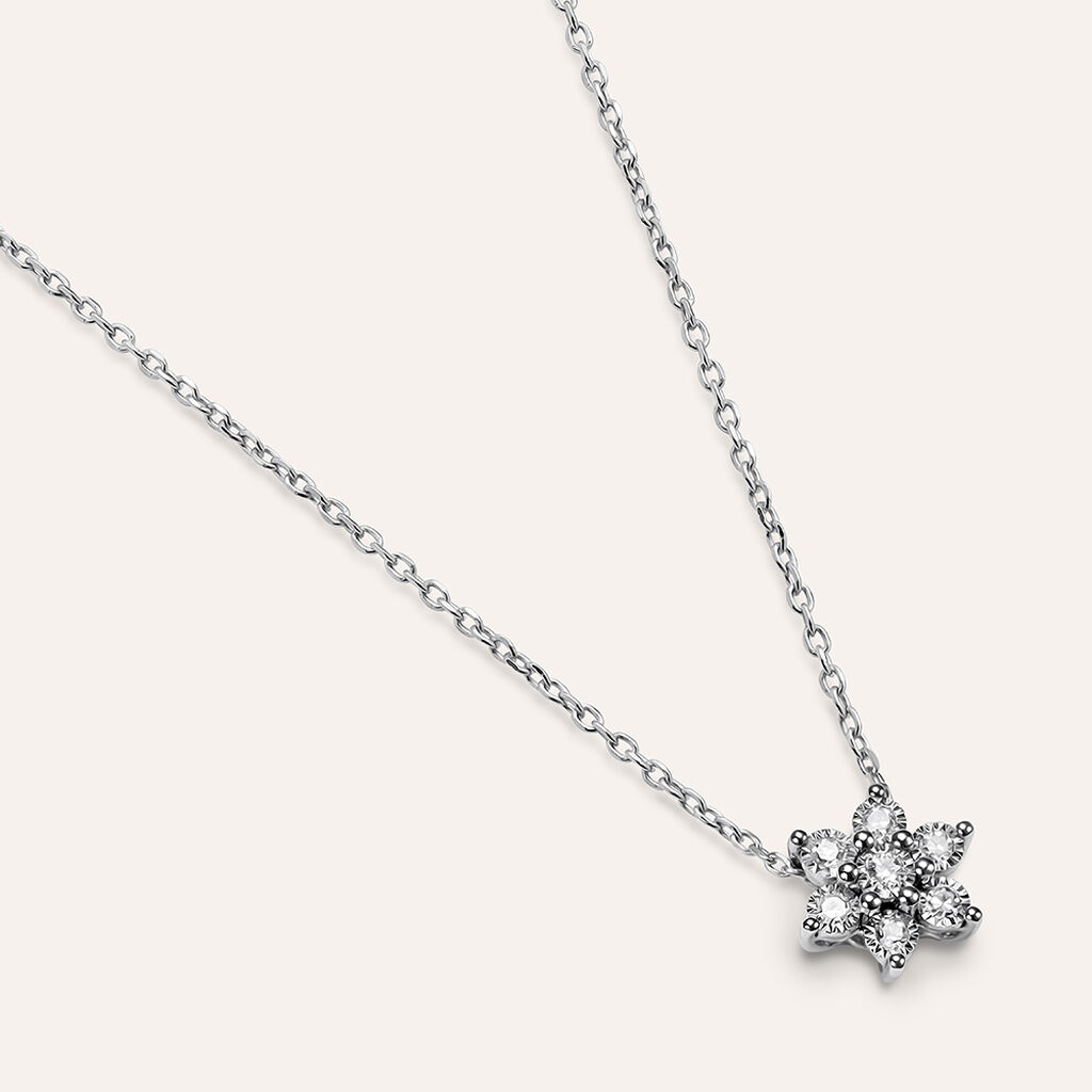 Collana Sophia Oro Bianco Diamante - Collane Donna | Stroili