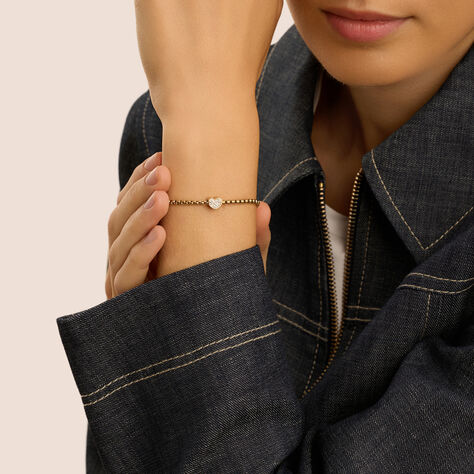 Bead Essential Code Acciaio Dorato Cristallo - Beads Donna | Stroili