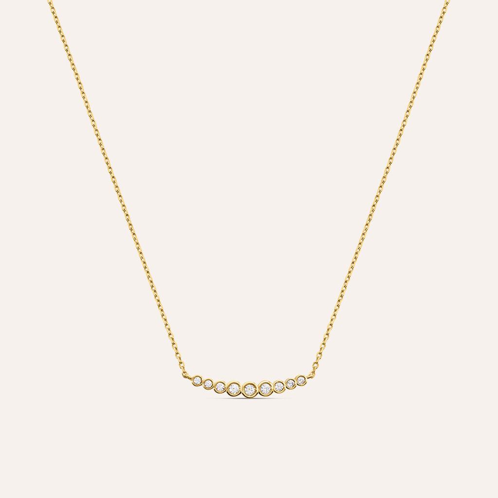 Collana Desideria Argento Nobile Dorato Cubic Zirconia