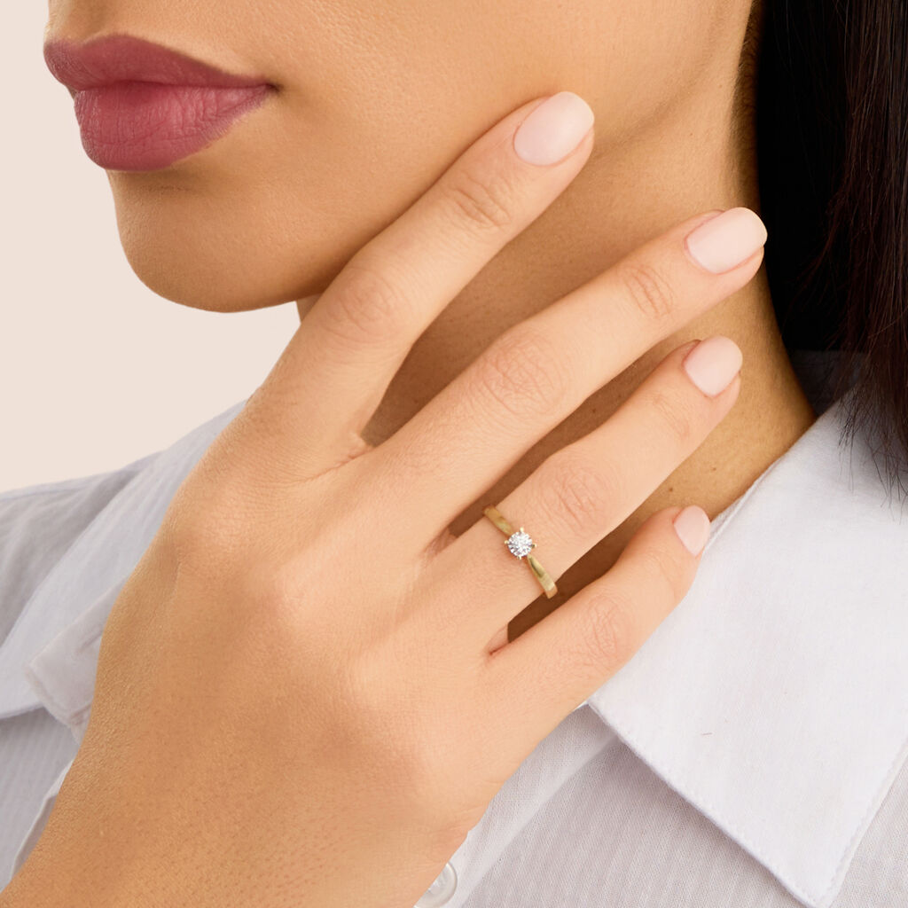 Anello Solitario Diamotion Oro Giallo Diamante - Anelli con Pietre Donna | Stroili