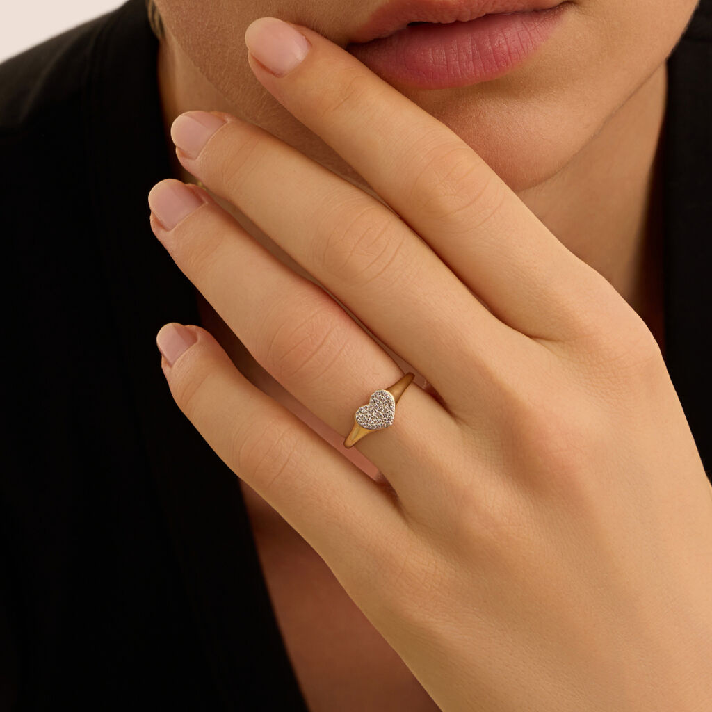 Anello Chevalier Claire Oro Giallo Cubic Zirconia