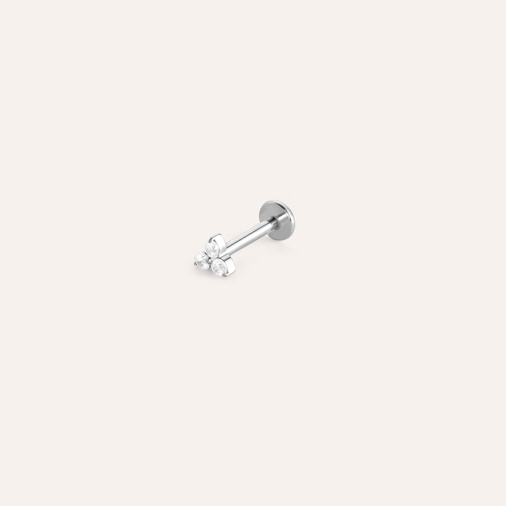 Piercing Orecchio Moonlight Titanio ASTM F316 Cubic Zirconia