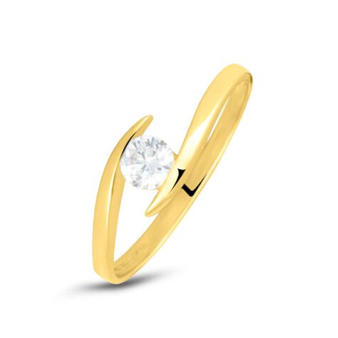 Anello Solitario Claire Oro Giallo Cubic Zirconia - Anelli con Pietre Donna | Stroili