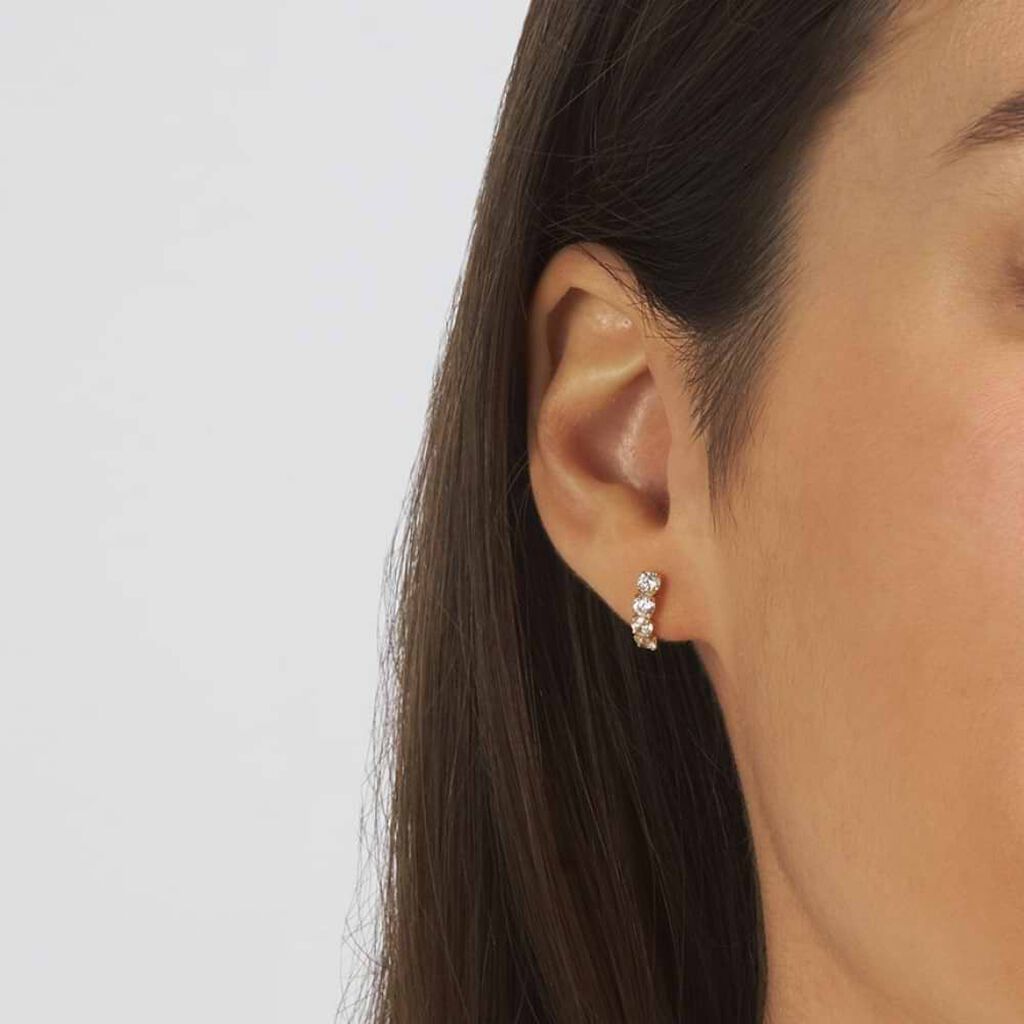 Orecchini Lobo Claire Oro Giallo Cubic Zirconia - Orecchini a Lobo Donna | Stroili