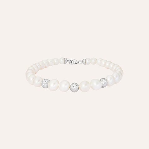 Bracciale Gabrielle Oro Bianco Perla D'Acqua Dolce - Bracciali Donna | Stroili