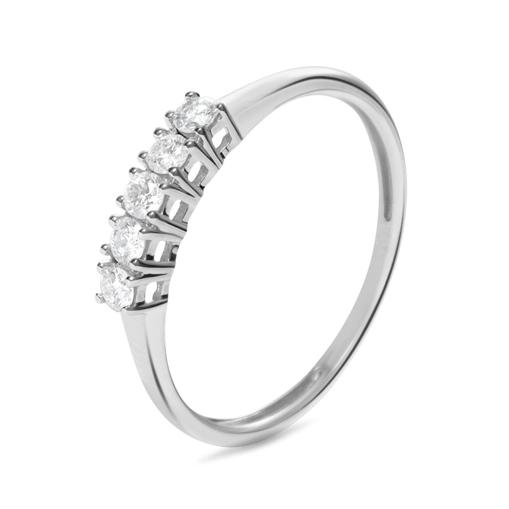 Anello Riviere Grace Oro Bianco Diamante - Anelli Riviere Donna | Stroili