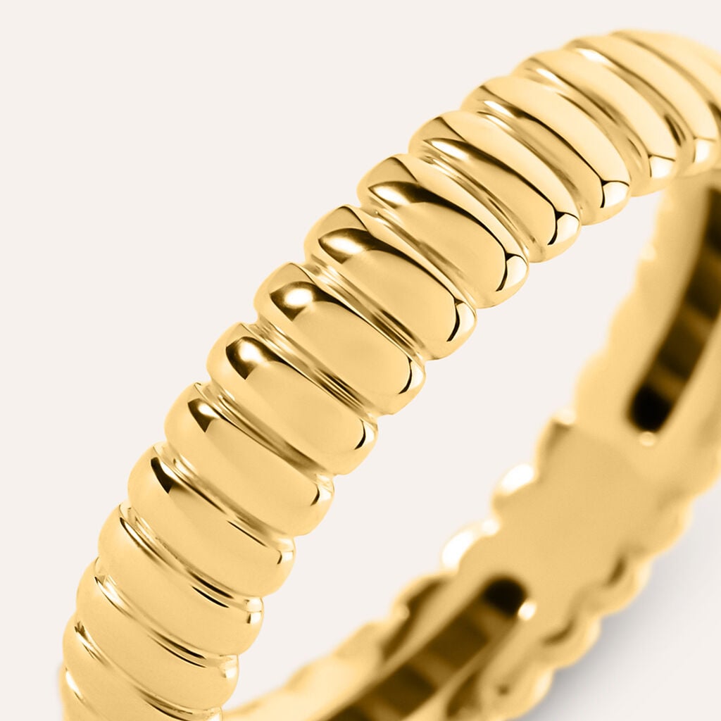 Anello Fascia Desideria Argento Nobile Dorato