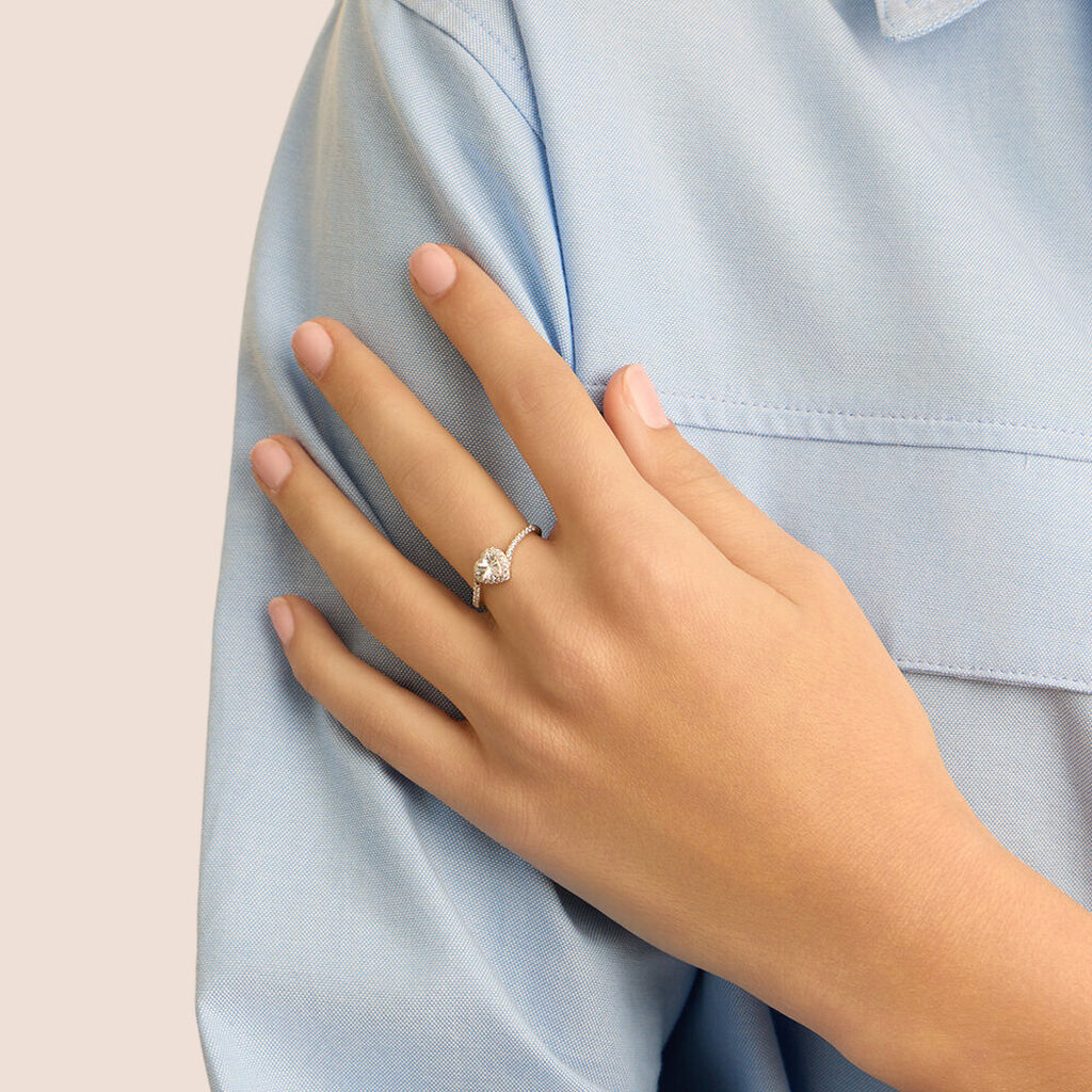 Anello Solitario Silver Elegance Argento Rodiato Cubic Zirconia