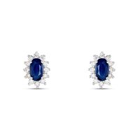 Orecchini Lobo Charlotte Oro Bianco Zaffiro Diamante