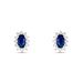Orecchini Lobo Charlotte Oro Bianco Zaffiro Diamante - Orecchini a Lobo Donna | Stroili