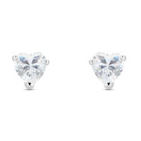 Orecchini Lobo Punto Luce Claire Oro Bianco Cubic Zirconia
