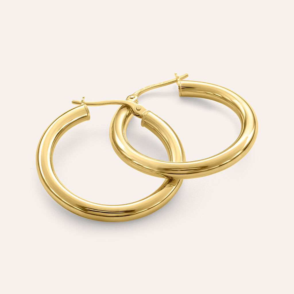 Orecchini A Cerchio Gold Essence Oro Giallo - Orecchini a Cerchio Donna | Stroili