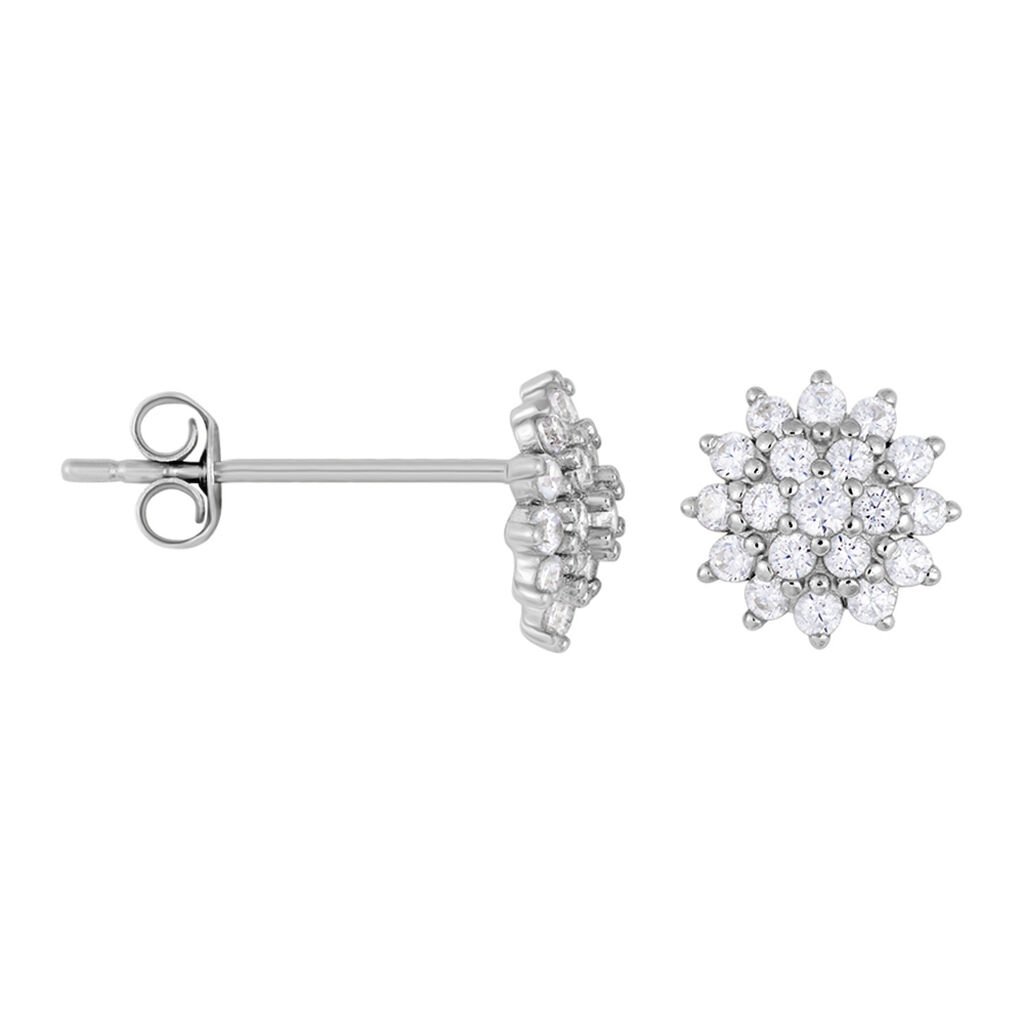 Orecchini Lobo Silver Elegance Argento Rodiato Cubic Zirconia - Orecchini a Lobo Donna | Stroili