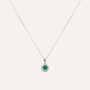 Collana Punto Luce Charlotte Oro Bianco Smeraldo Diamante