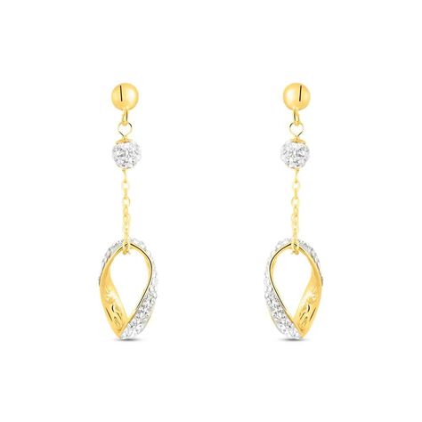 Orecchini Pendenti Crystal Gold Oro Giallo Cristallo - Orecchini Pendenti Donna | Stroili