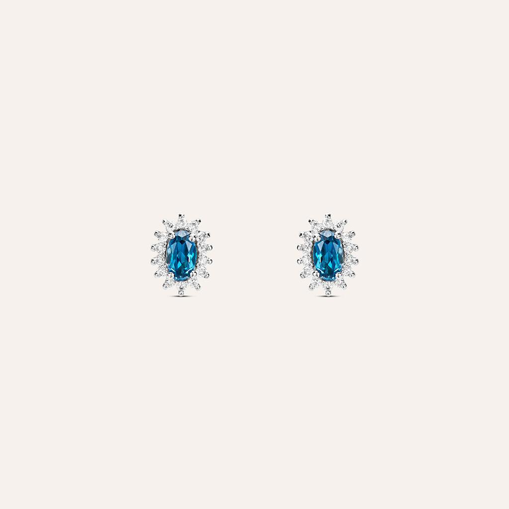 Orecchini Lobo Amélie Oro Bianco Topazio Cubic Zirconia - Orecchini a Lobo Donna | Stroili