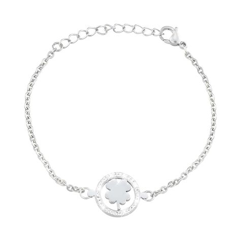 Bracciale quadrifoglio in acciaio - Bracciali Donna | Stroili