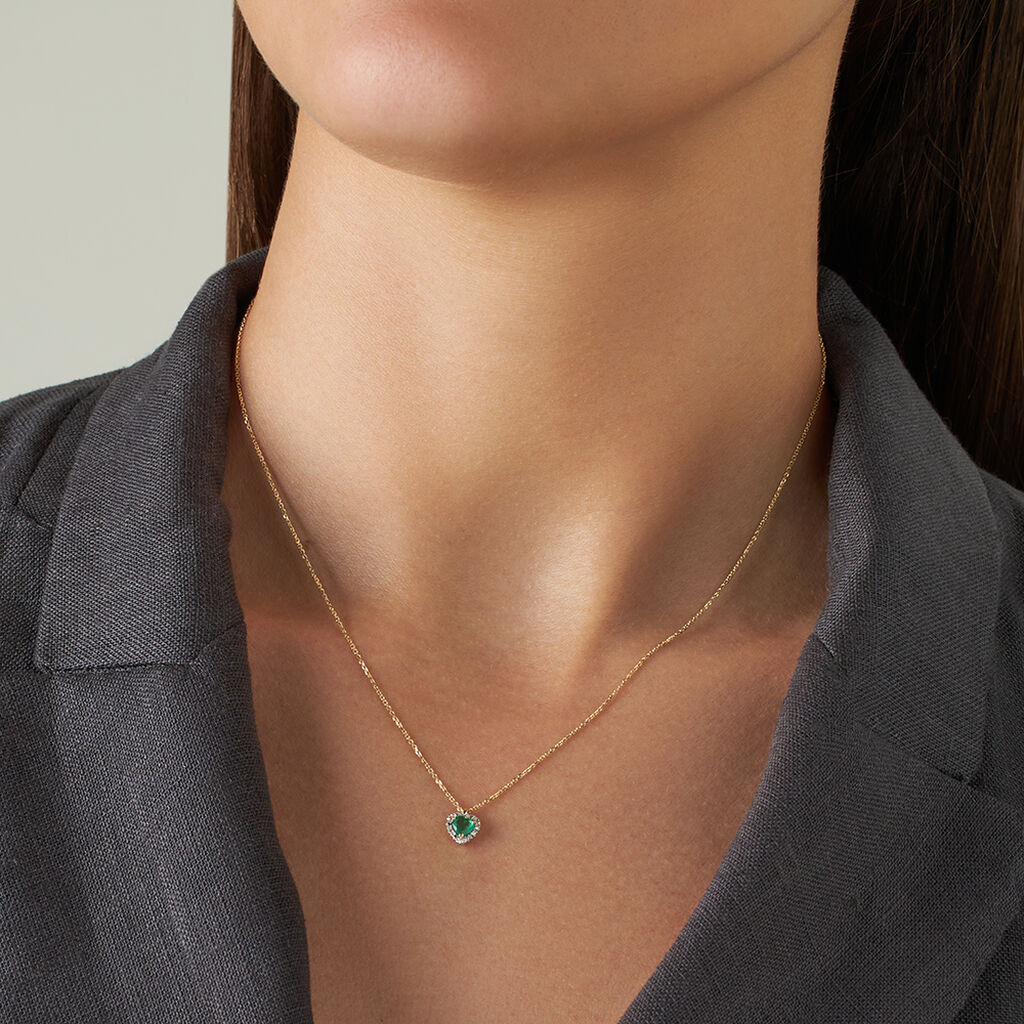 Collana Charlotte Oro Giallo Smeraldo Diamante - Collane Donna | Stroili