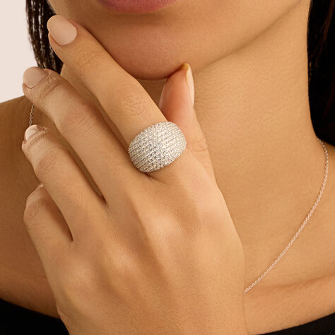 Anello Fascia Silver Shine Argento Rodiato Cubic Zirconia - Anelli con Pietre Donna | Stroili