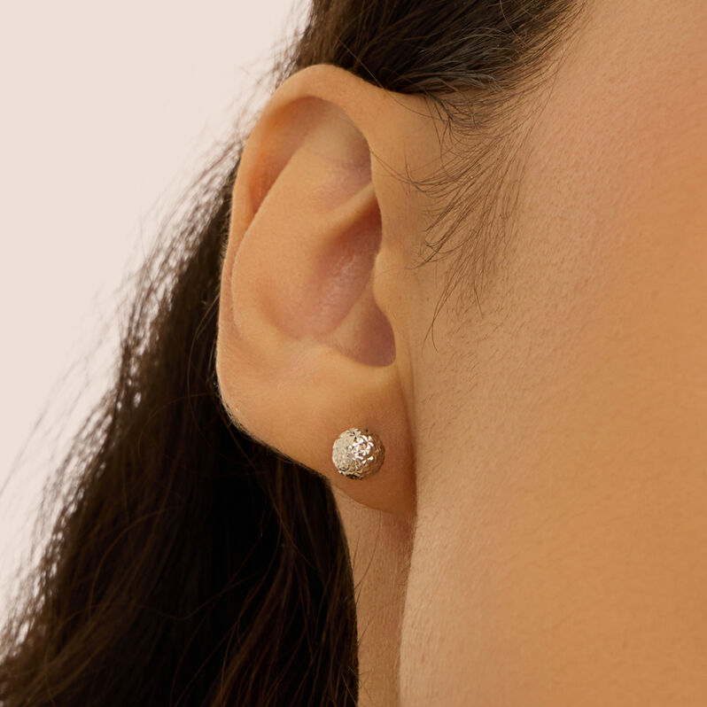 Orecchini Lobo Golden Lover Oro Bianco - Orecchini a Lobo Donna | Stroili