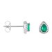 Orecchini Lobo Punto Luce Charlotte Oro Bianco Smeraldo Diamante - Orecchini a Lobo Donna | Stroili