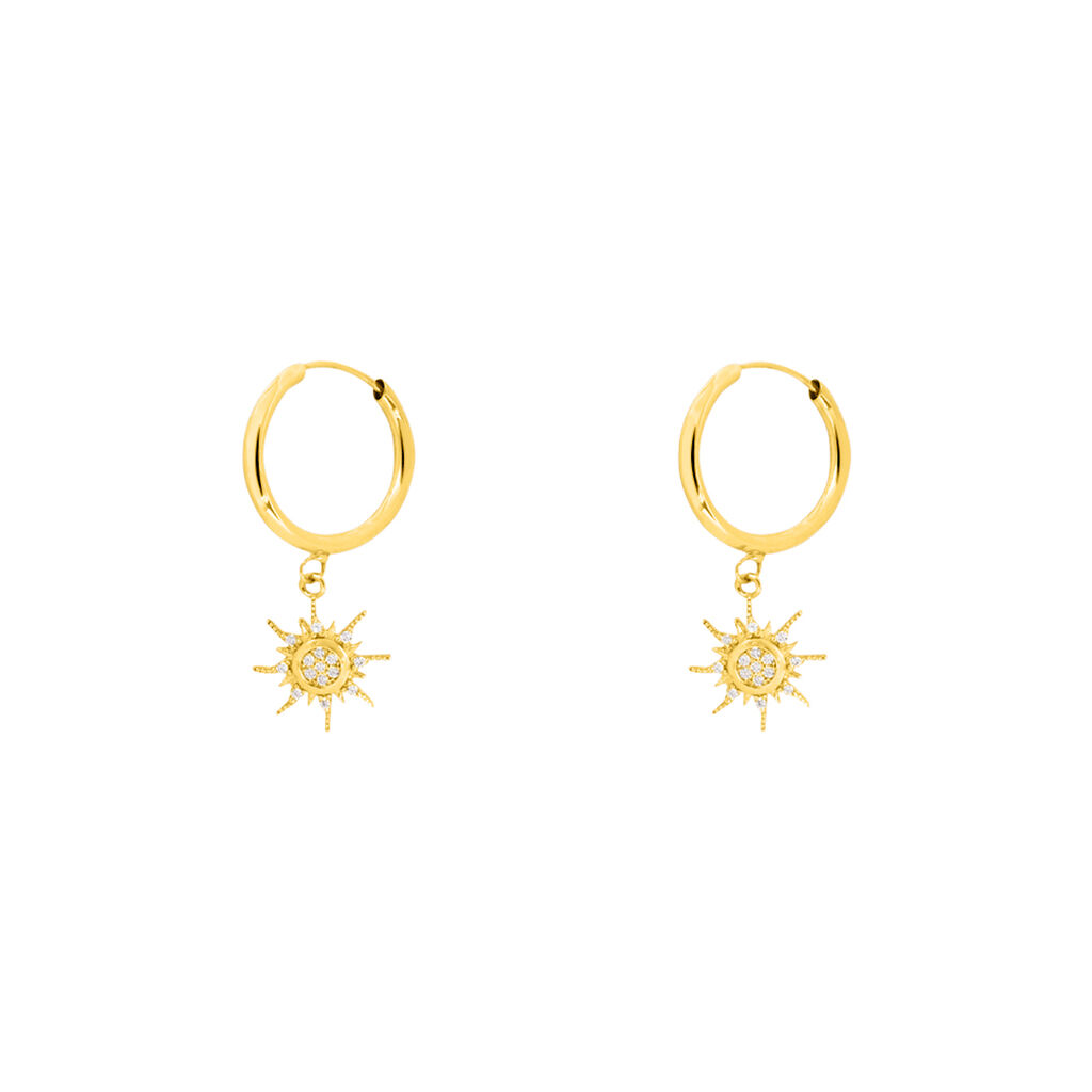 Orecchini A Cerchio Toujours Oro Giallo Cubic Zirconia - Orecchini a Cerchio Donna | Stroili