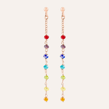 Orecchini Pendenti Silver Soul Argento Rosa Cristallo