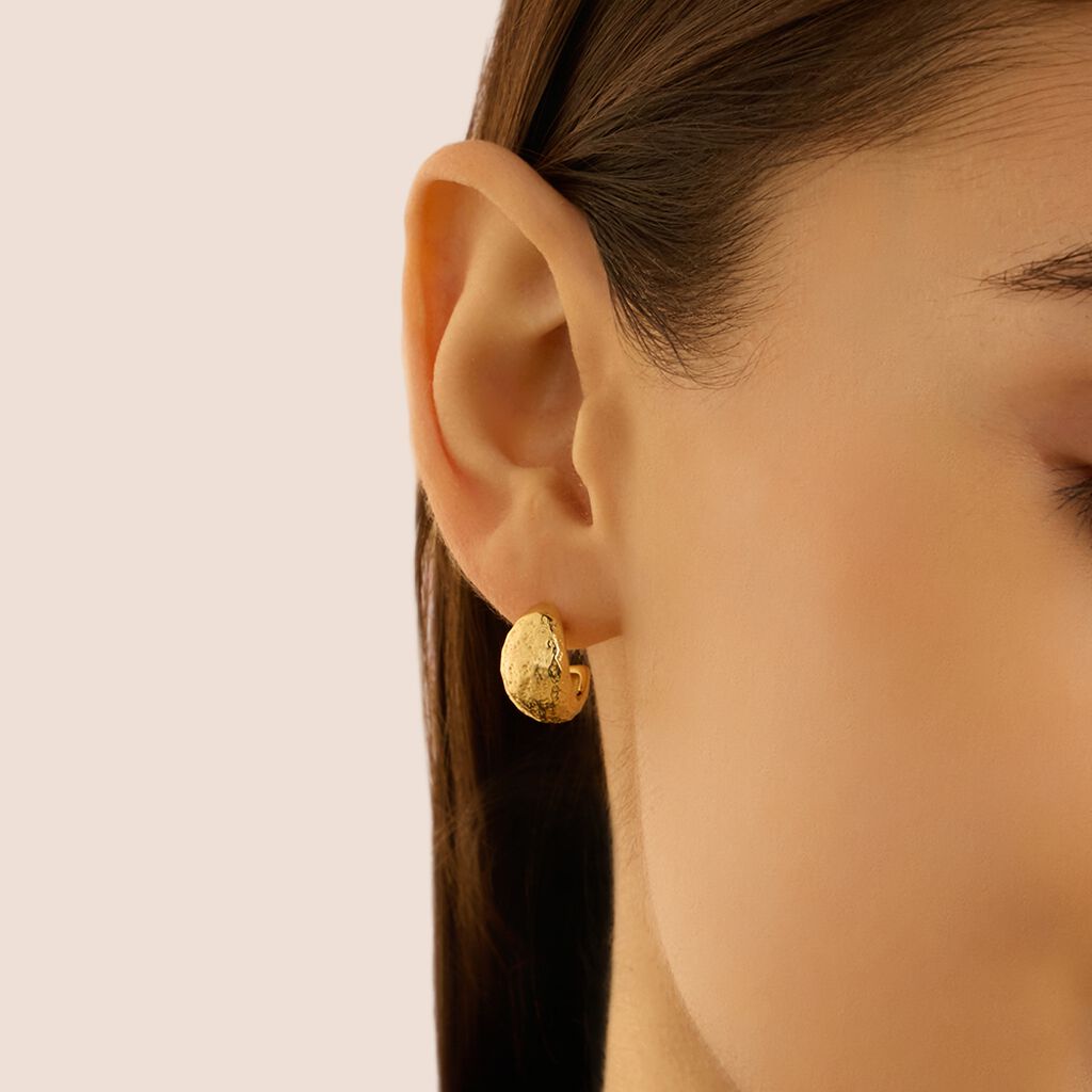 Orecchini A Cerchio Silver Collection Argento Dorato