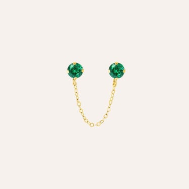 Mono Orecchino Lobo Bon Ton Oro Giallo Cubic Zirconia