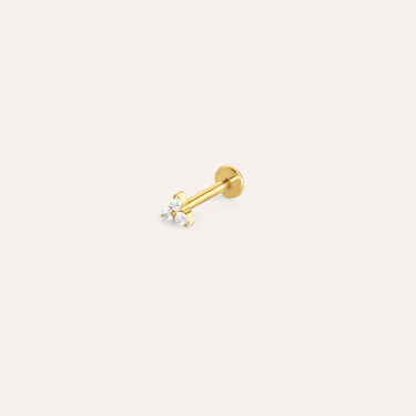 Piercing Orecchio Radiance Titanio ASTM F136 Dorato Cubic Zirconia