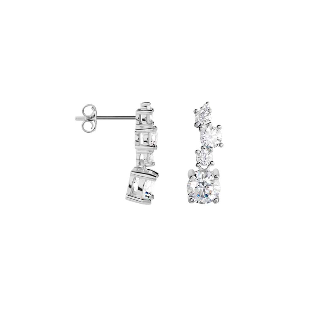 Orecchini Pendenti Silver Elegance Argento Rodiato Cubic Zirconia - Orecchini Pendenti Donna | Stroili