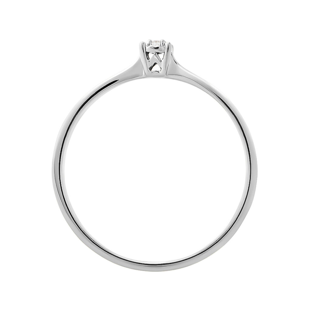 Anello Solitario Diamotion Oro Bianco Diamante