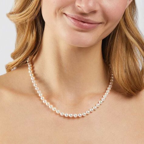 Collana Gabrielle Oro Bianco Perla Akoya - Collane Donna | Stroili
