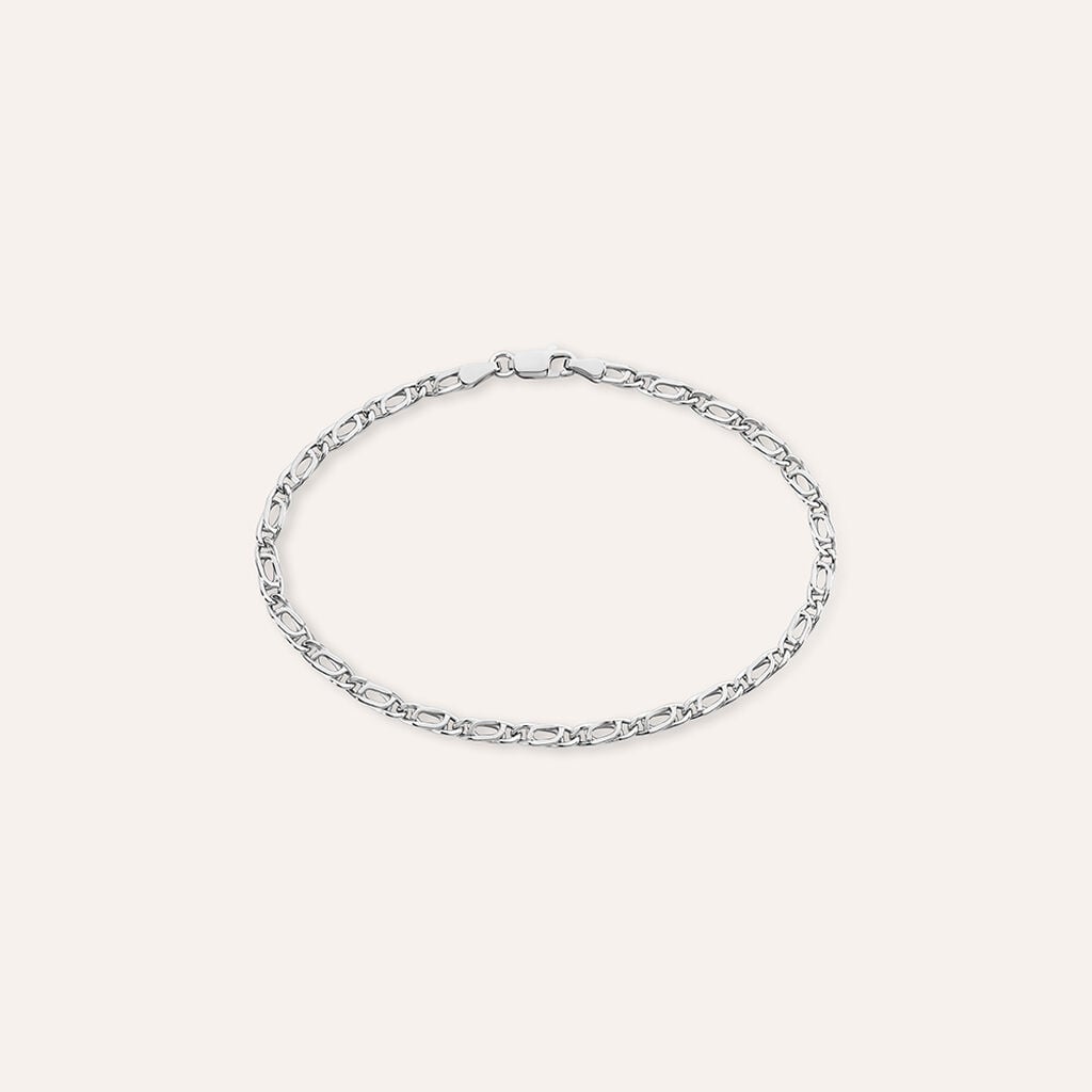 Bracciale Catena Oro Uomo Oro Bianco