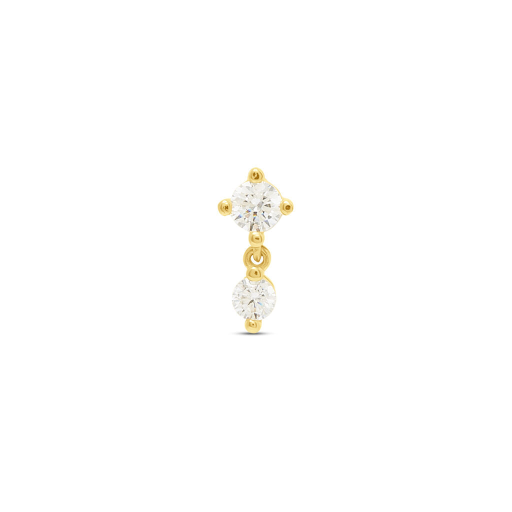 Piercing Orecchio Doppio Punto Luce Helix Ear Shine Oro Giallo Cubic Zirconia - Piercing Orecchio Donna | Stroili
