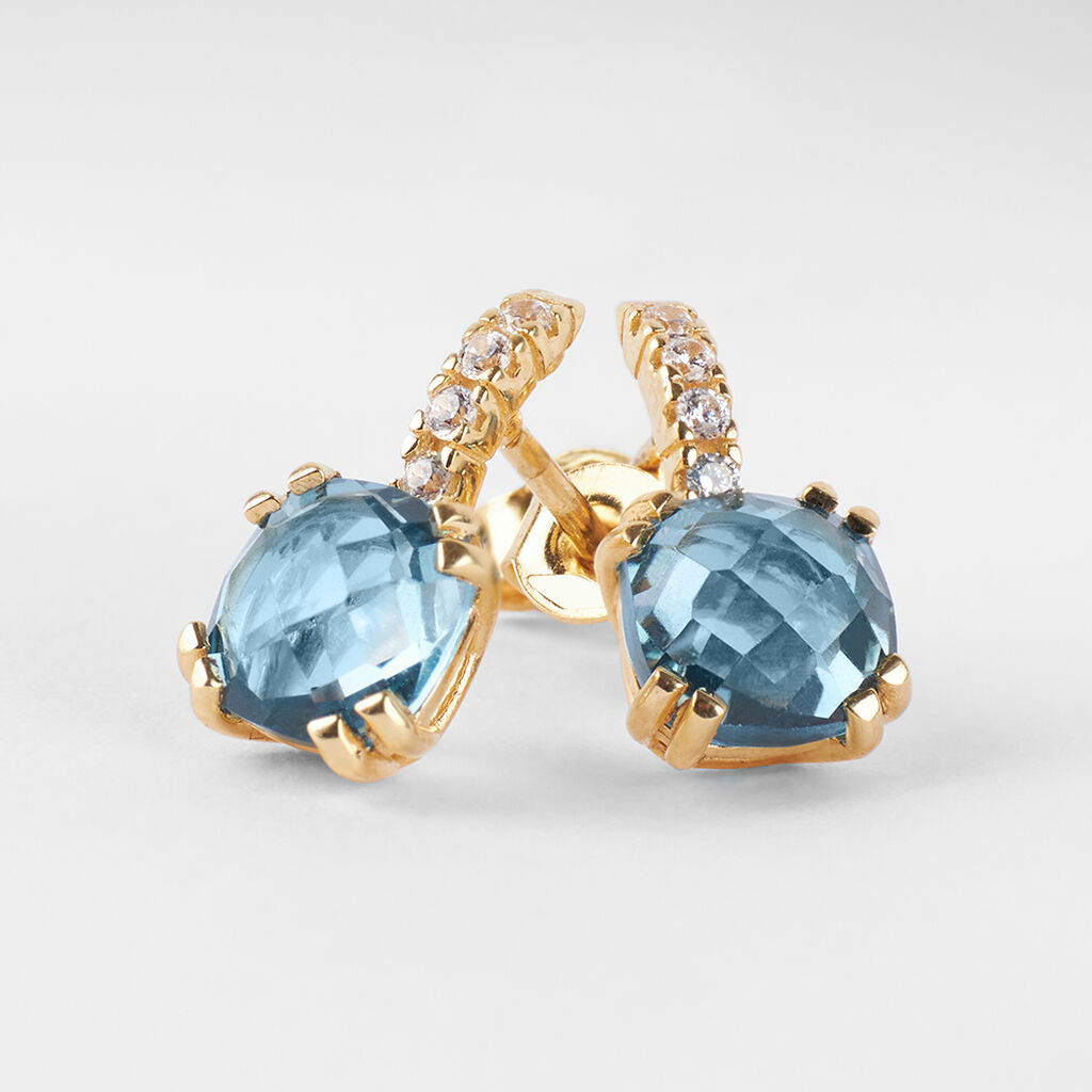 Orecchini Lobo Punto Luce Amélie Oro Giallo Topazio Cubic Zirconia - Orecchini a Lobo Donna | Stroili