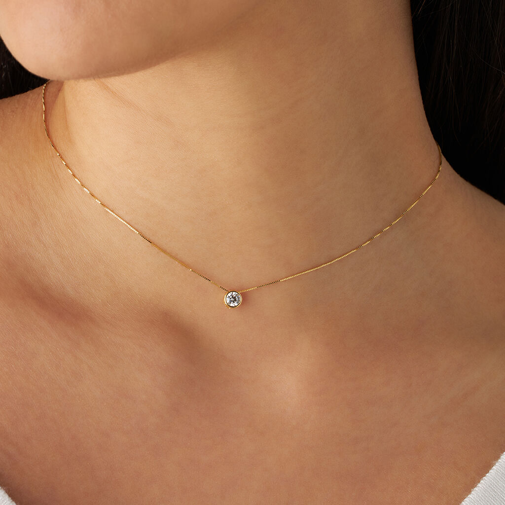 Collana Punto Luce Claire Oro Giallo Cubic Zirconia - Collane Punto Luce Donna | Stroili